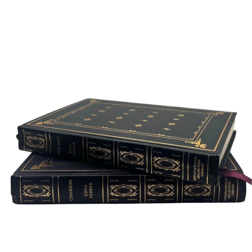 VTG 1920's Set of 2 Edna Ferber Bks, International Library, Show Boat, Cimarron